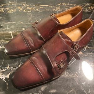 Magnanni double monk strap, 10.5, made in Spain, over $300 new perfect